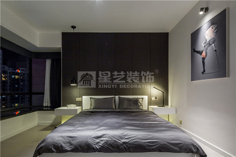 鳳嶺一號(hào)120平現(xiàn)代簡約臥室裝修設(shè)計(jì)效果圖