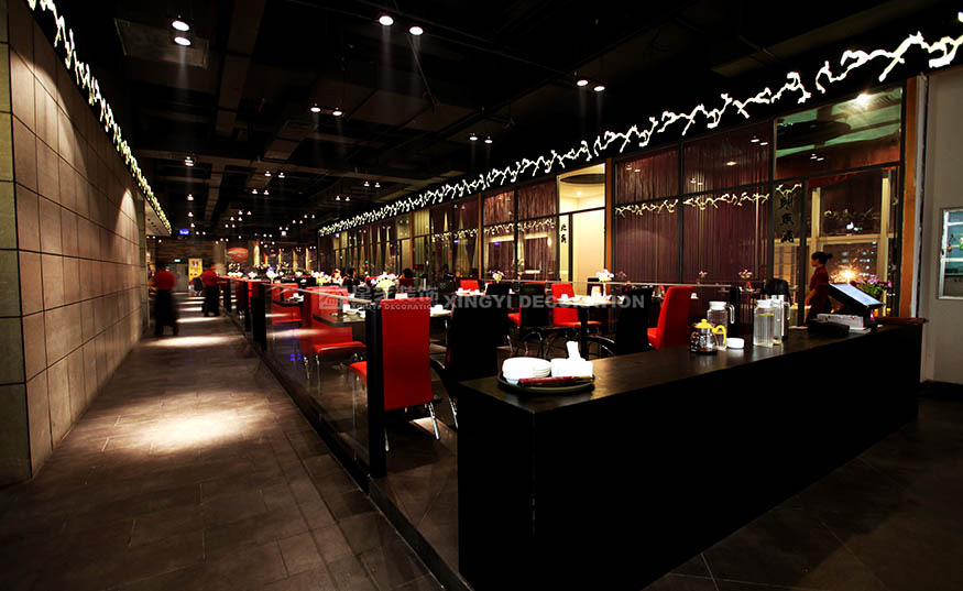 香江匯時尚餐廳2000平用餐區(qū)裝修設計實景圖