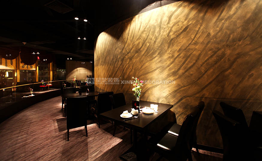香江匯時尚餐廳2000平用餐區(qū)裝修設計實景圖