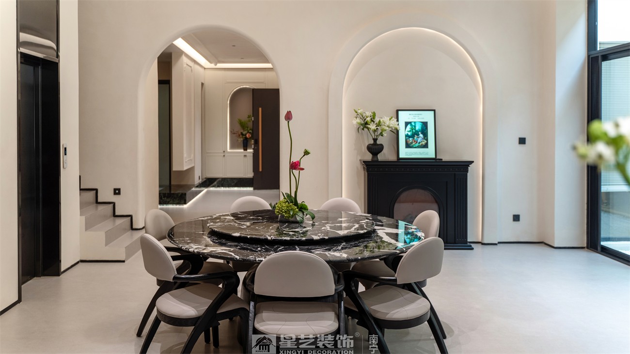 盛世江山300平中古風(fēng)餐廳裝修完工實(shí)景圖