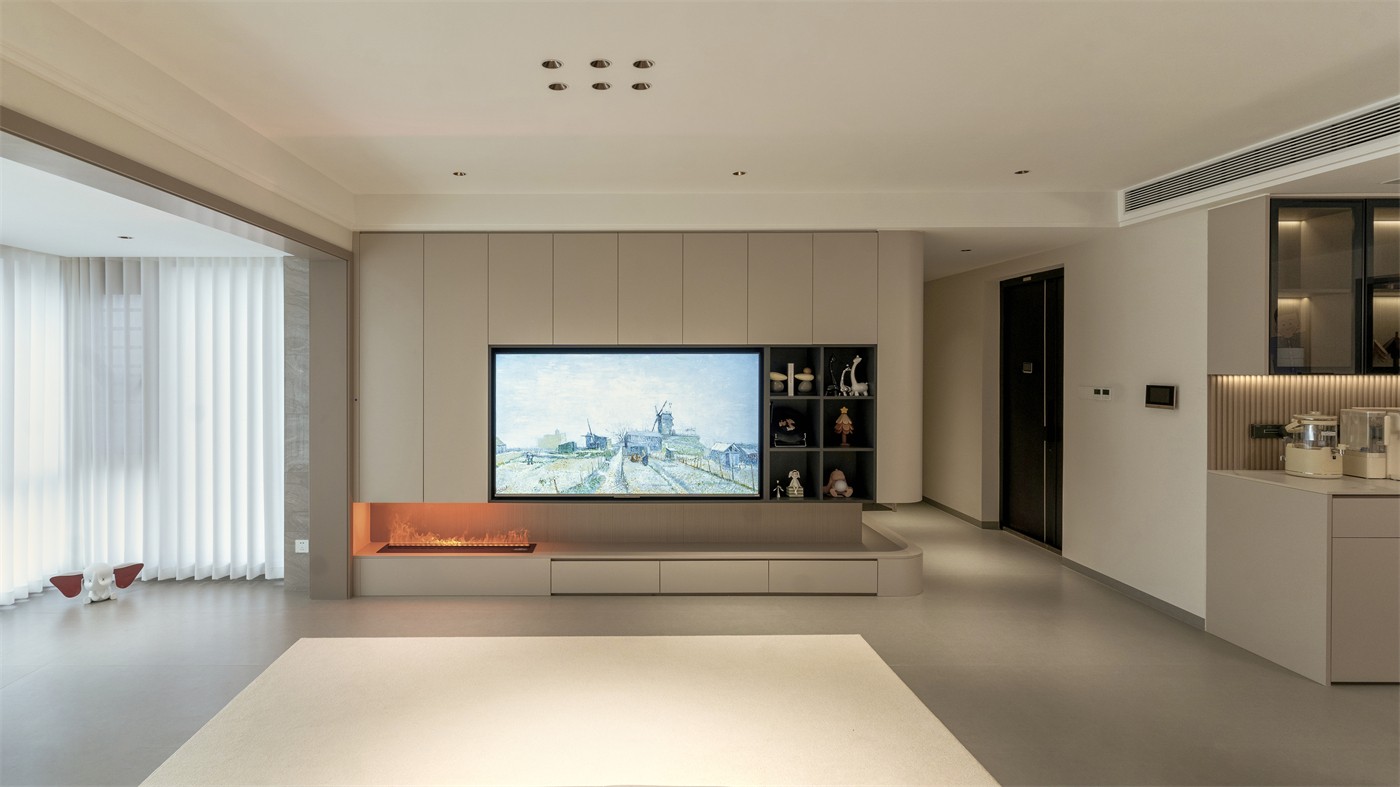 保利天悅臺(tái)143平現(xiàn)代風(fēng)格客廳裝修實(shí)景圖