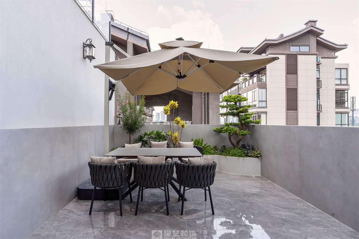 建發(fā)五象印月300平現(xiàn)代輕奢陽臺(tái)裝修效果圖