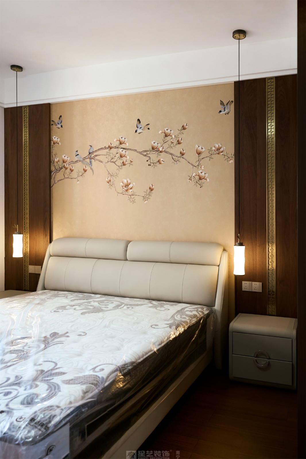 東方皇城260平簡約中式臥室完工裝修實景圖