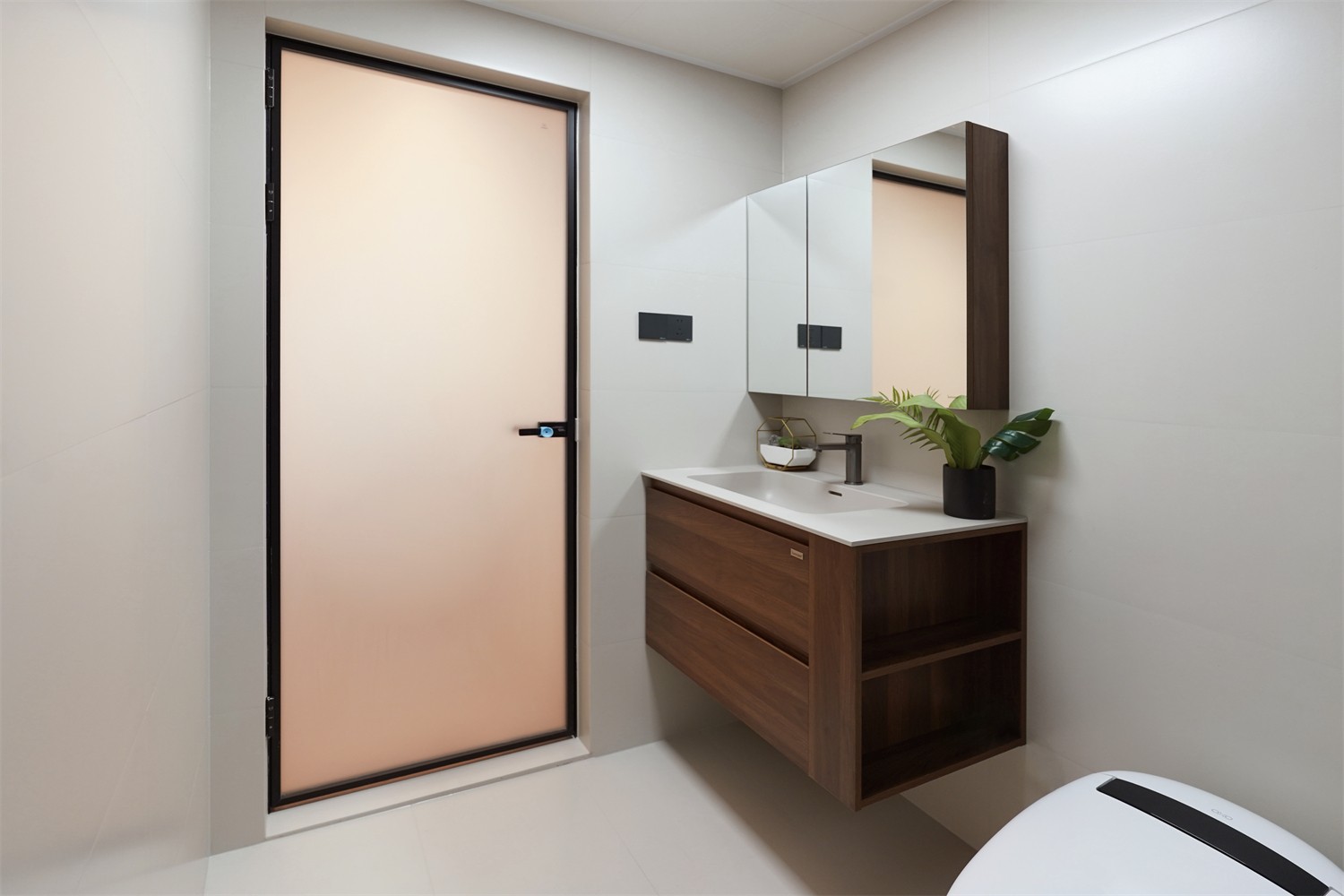 北投溪境119平中古風衛(wèi)生間裝修完工實景圖