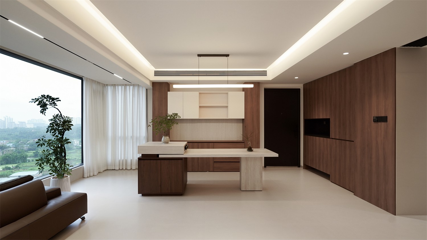 北投溪境119平中古風入戶裝修完工實景圖