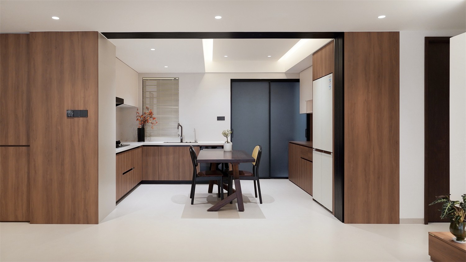 北投溪境119平中古風餐廳裝修完工實景圖